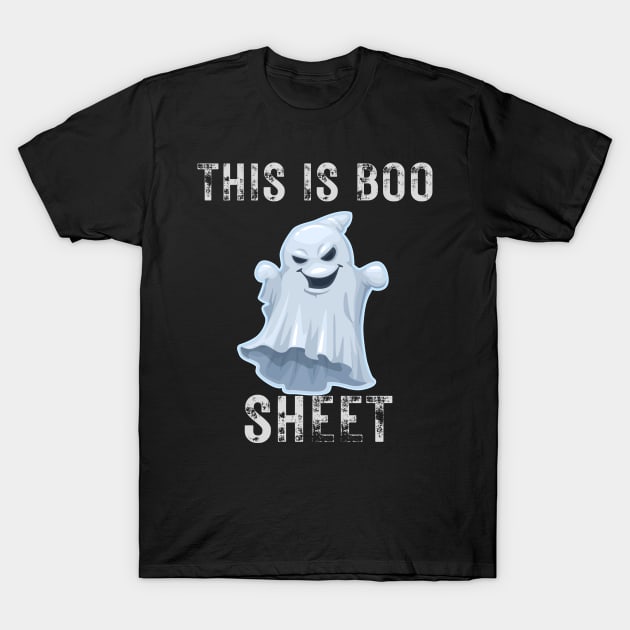 This Is Boo Sheet Ghost Retro Halloween Costume T-Shirt by ACH PAINT